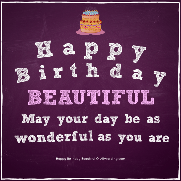 Happy Birthday Beautiful – Wishes For Beautiful Lady Birthday & Cards